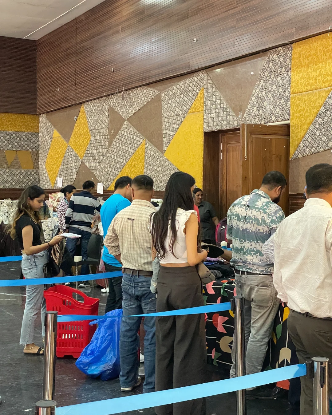 Fashion shoppers browsing clothes at the event